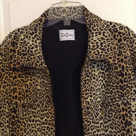 Vintage Betty Barclay Women's Leopard Animal Print Jacket Full Zip Fully Lined - Picture 3 of 15